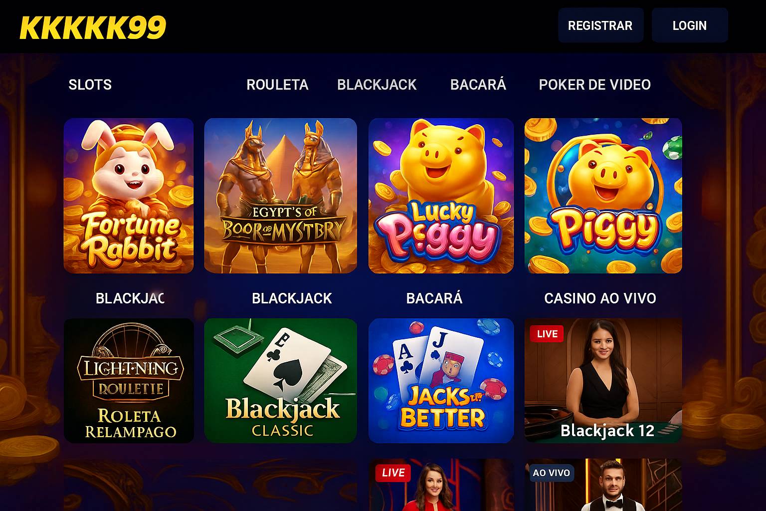 Jogos de cassino online KKKKK99